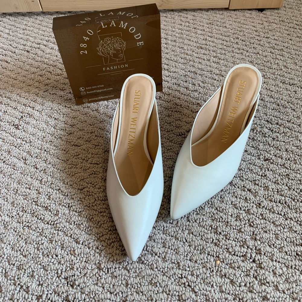 Stuart Weitzman Mules Heels size 36.5 NEW WITH BOX